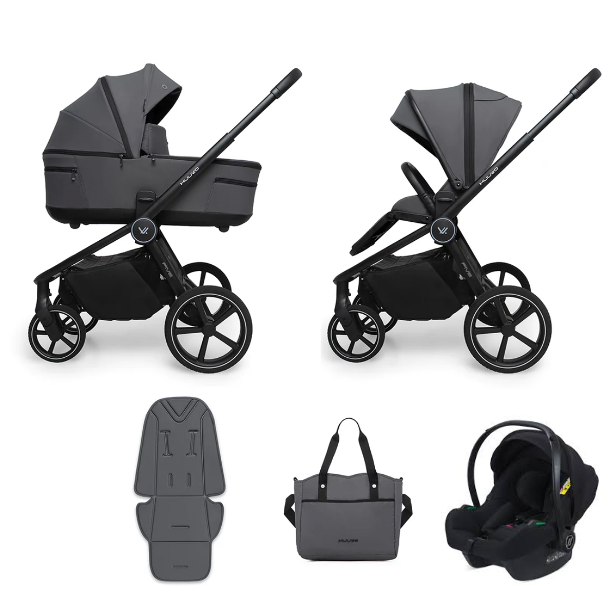 Sillas de paseo Dúo Muuvo Five -  Iron Graphite