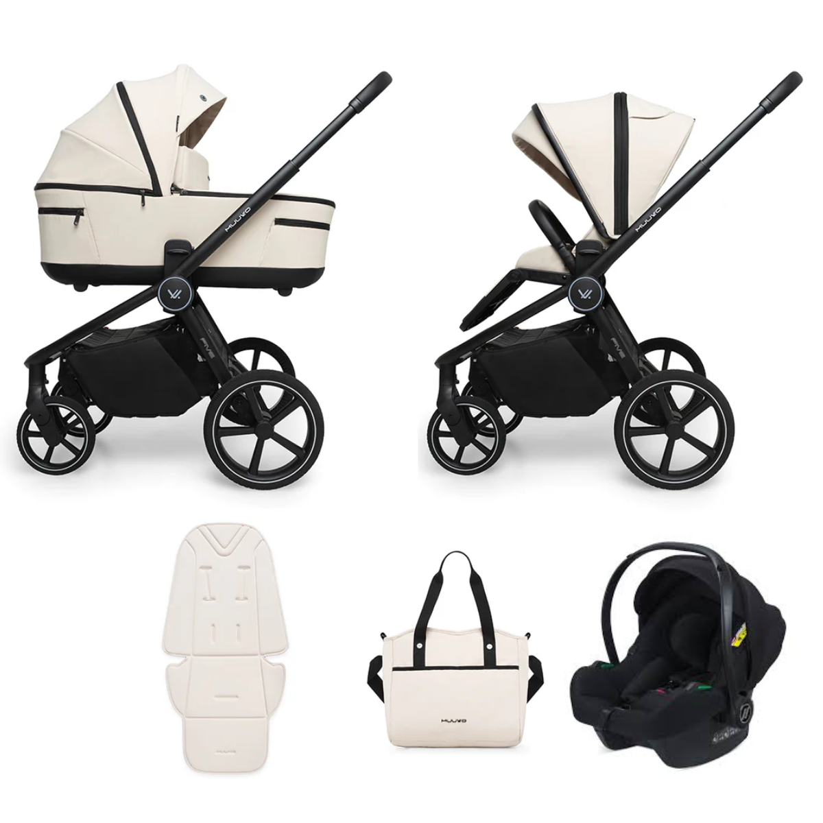 Poussettes Duos et Poussettes 2 en 1 Muuvo Five -  Desert Sand