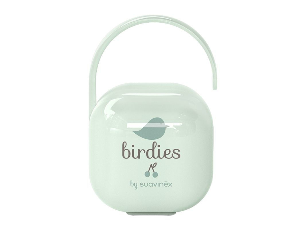 Suavinex Birdies Schnullerhalterbox Verde