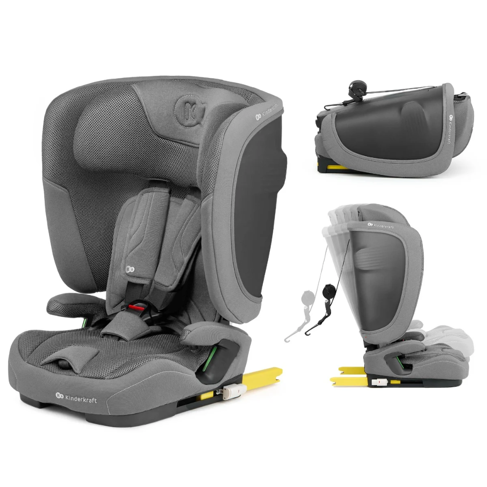 Silla de coche I-Size FIX2GO 76-150cm Gris