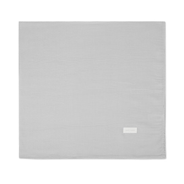Sábana bajera ajustable para capazo + Muselina Little Bloom Gris Vichy
