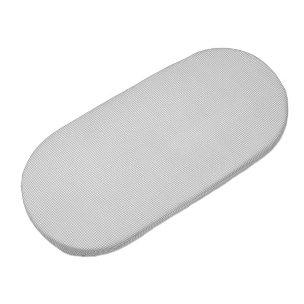 Drap-housse pour nacelle + lange Little Bloom en mousseline gris Vichy