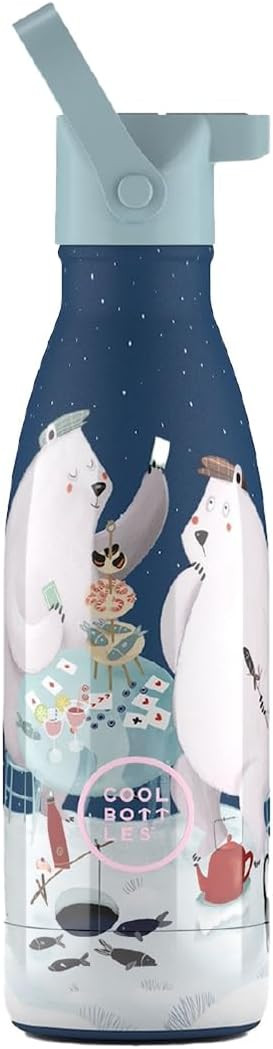 Cool Bottles - Borraccia Termica per Bambini 350 ml Polar Bearl