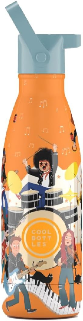 Cool Bottles - Borraccia Termica per Bambini 350 ml Music Beats