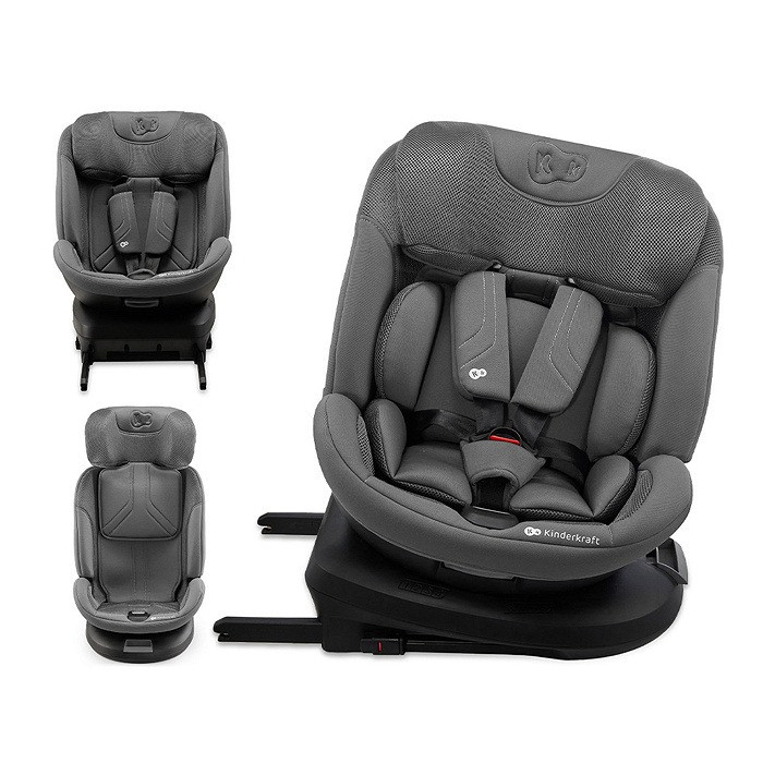 Kinderkraft XPEDITION 360° drehbarer Autositz, Grau
