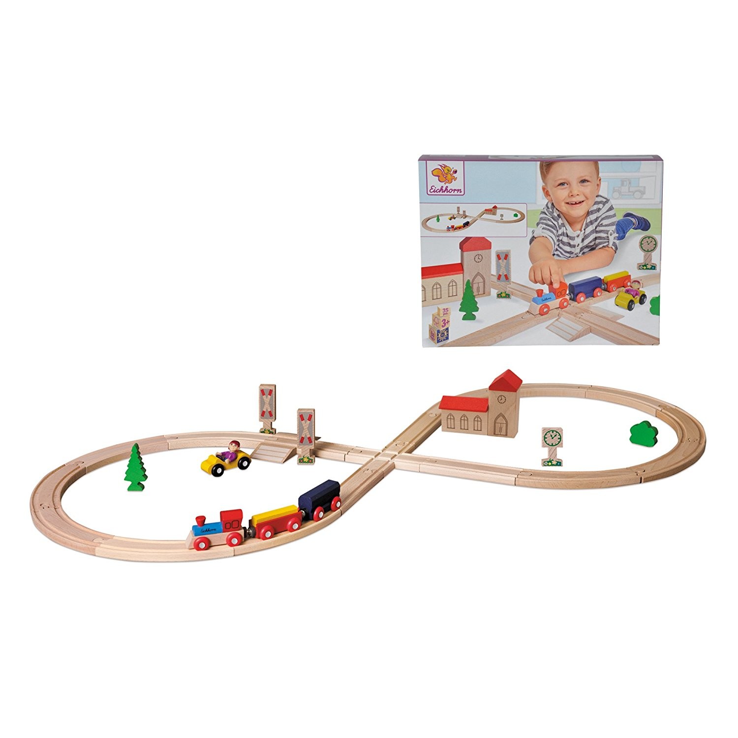 Pista Treno in legno 290 cm