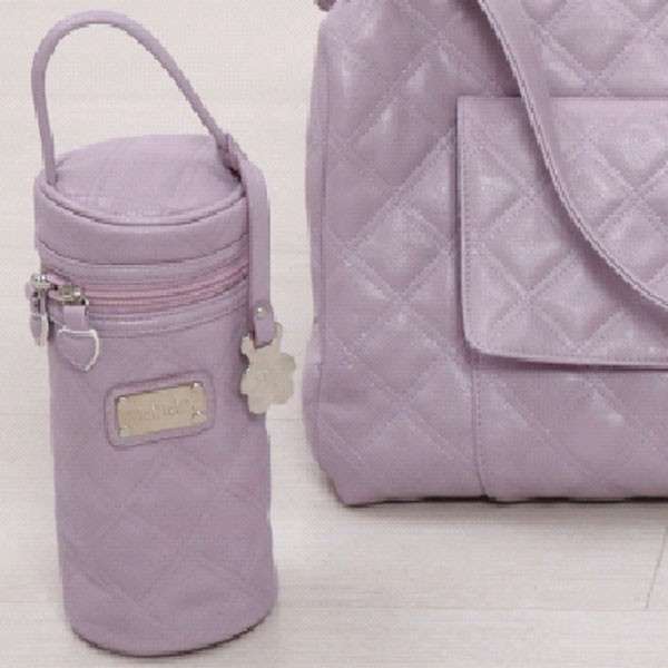 Porte-bouteille en similicuir lilas Nanan