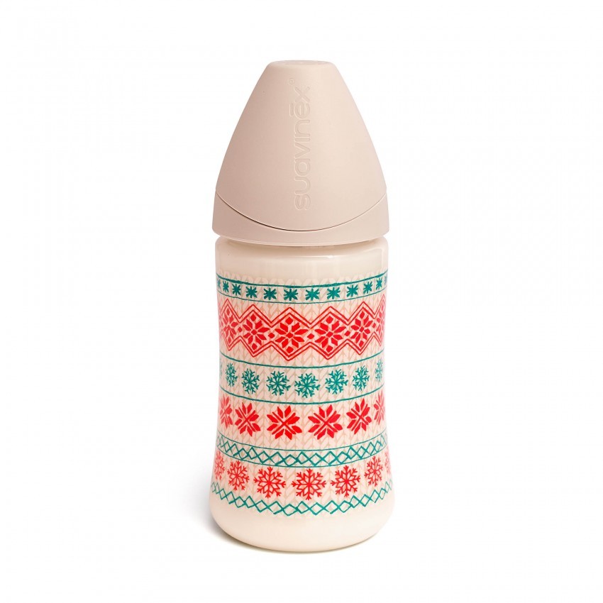 Biberon Suavinex 270 ml - Winter Edition Bianco