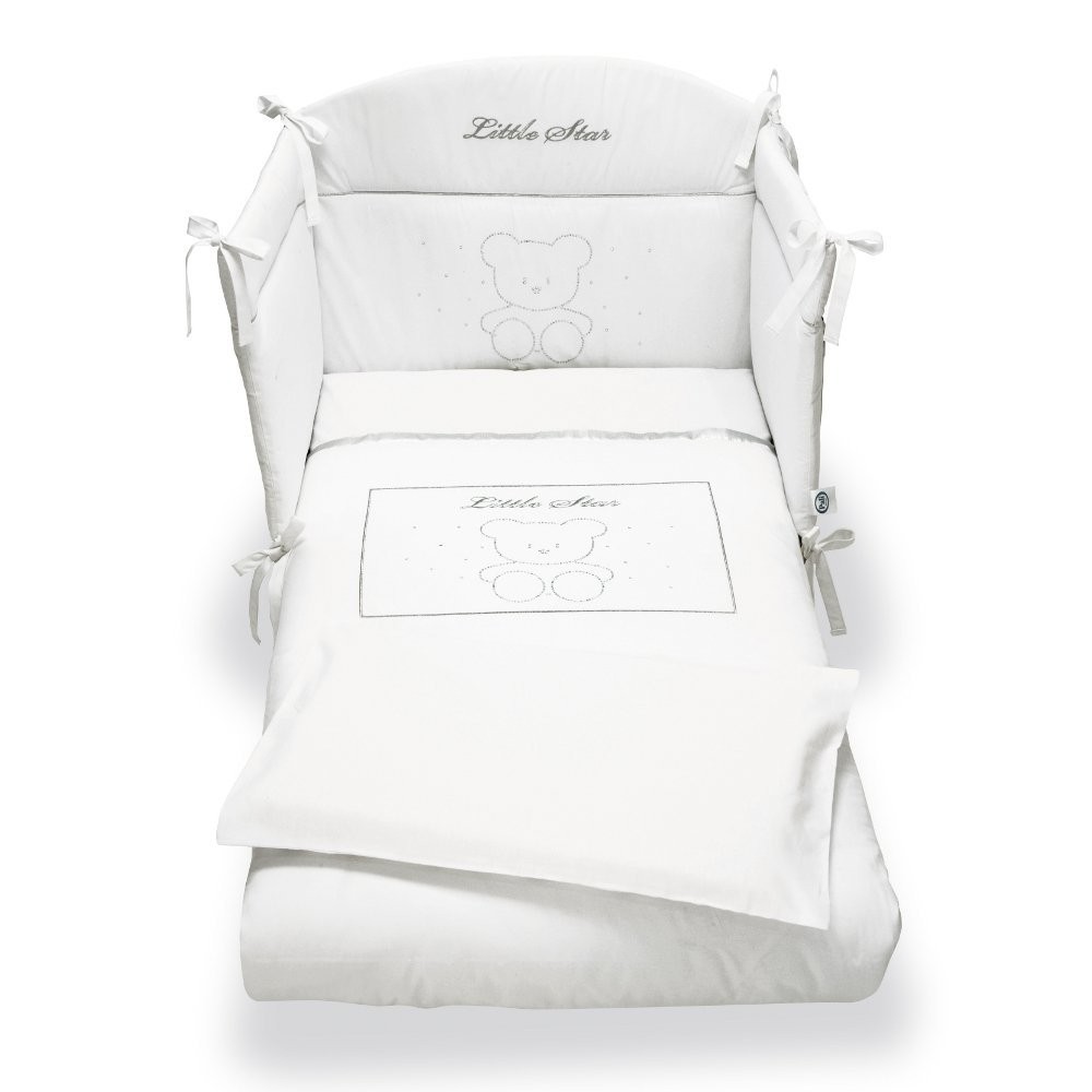 Completo Piumone Sfilabile Little Star Bianco PALI