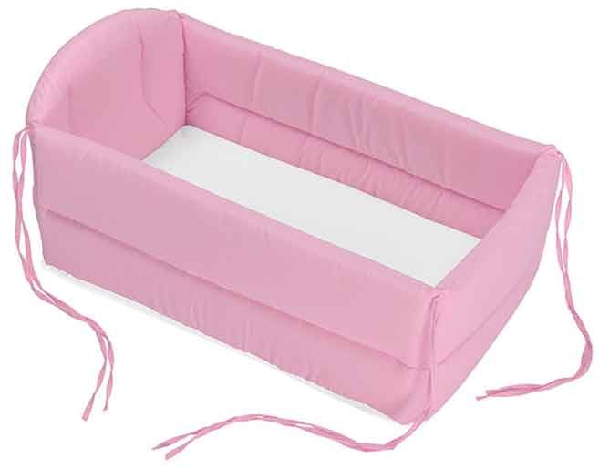 Protector de Cuna con Colchón Rosa