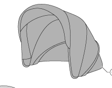 Aptica Portland Blue Kinderwagenverdeck