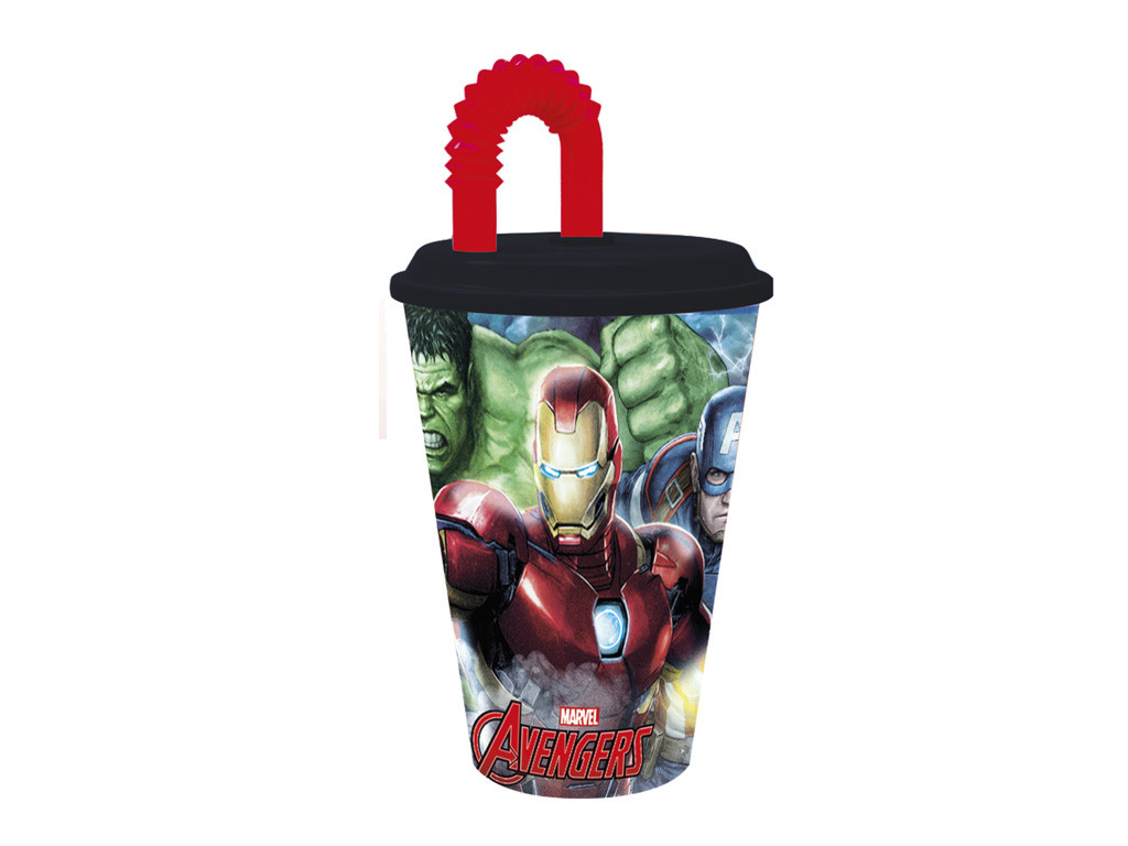 Bicchiere con Cannuccia Avengers