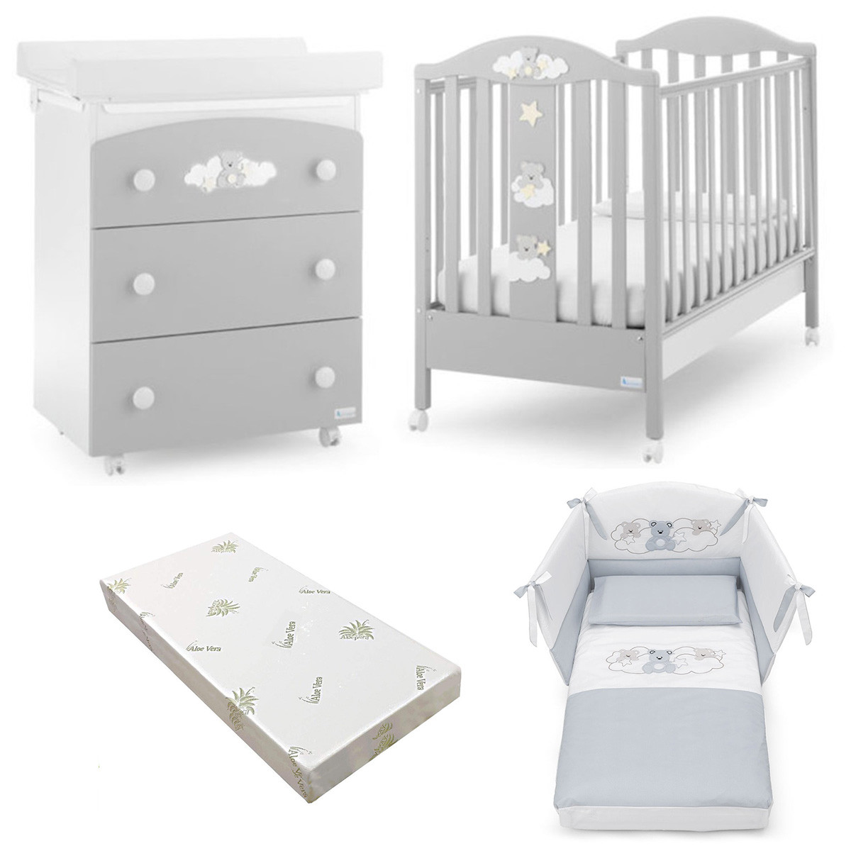 Cameretta Completa Starlette Grigio