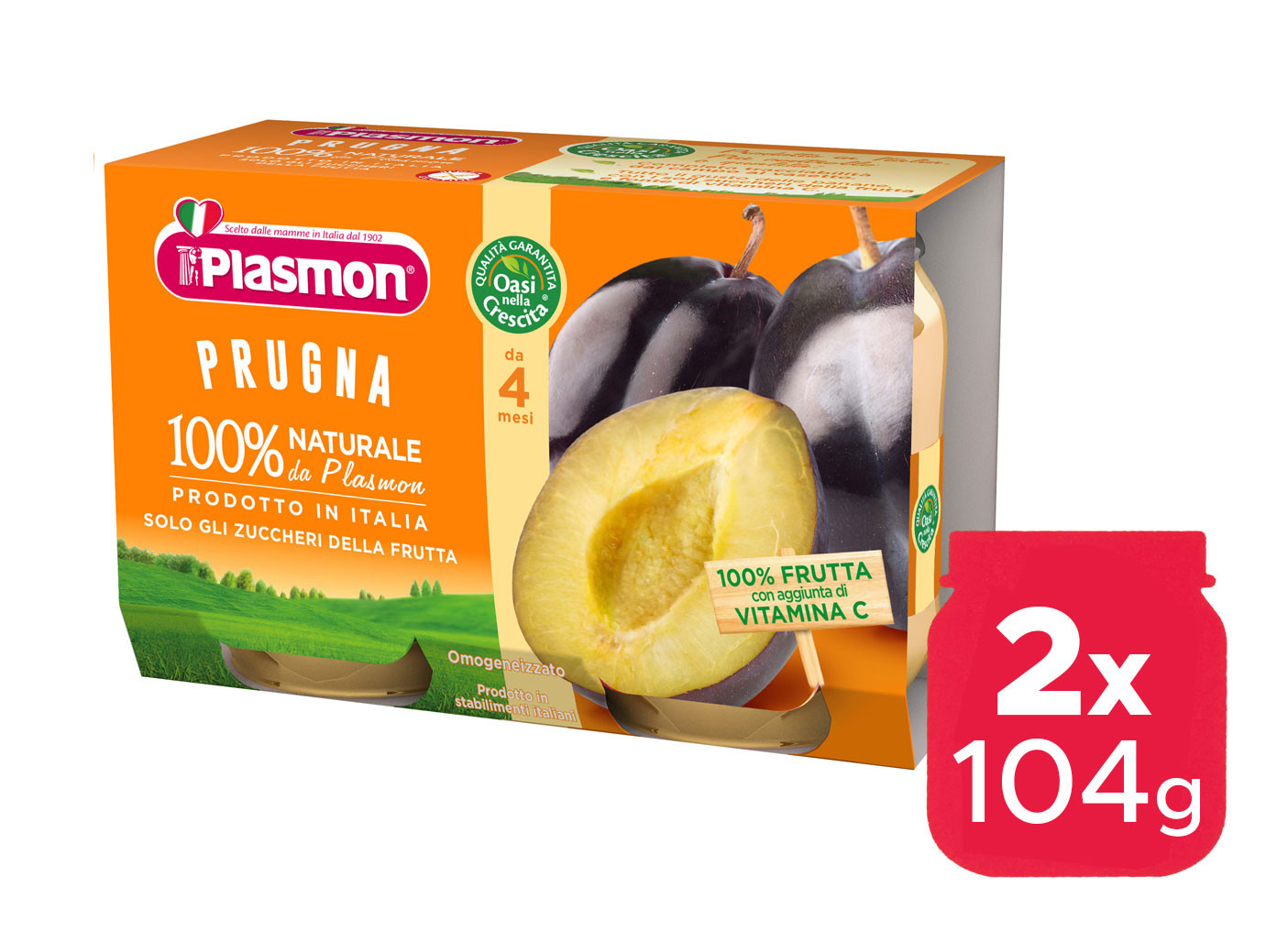 Omogeneizzato Prugna Plasmon - 2 x 104 g