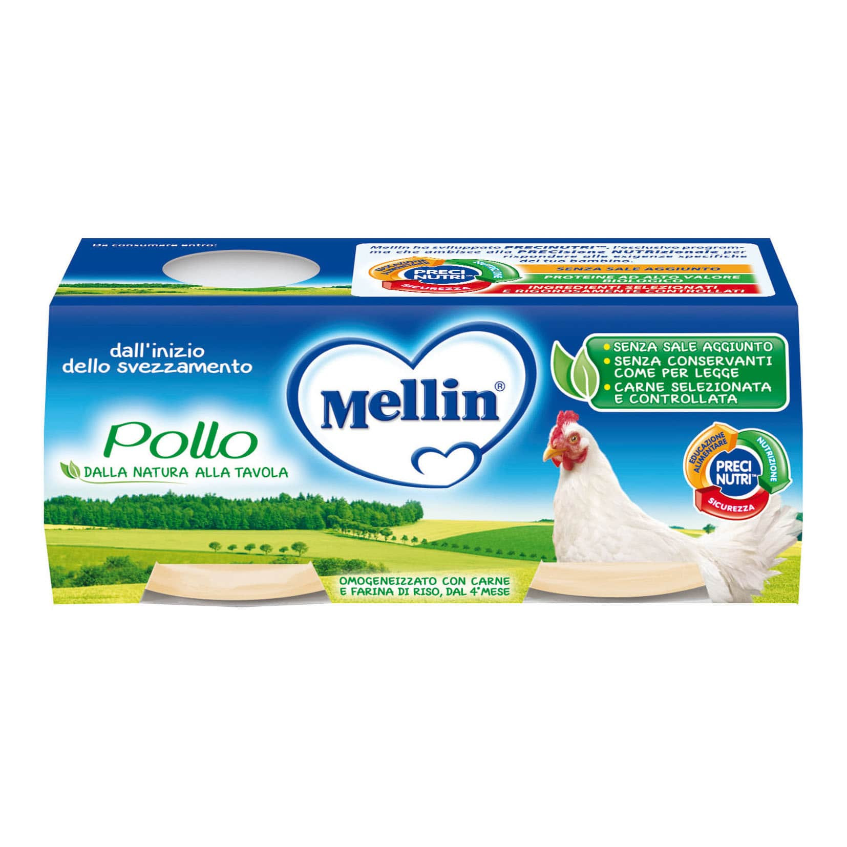 Mellin Hühnerhomogenisiertes Futter - 2 x 80 g