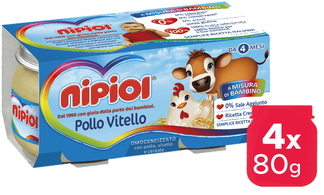 Nipiol Hühner- und Kalbfleisch, homogenisiertes Lebensmittel