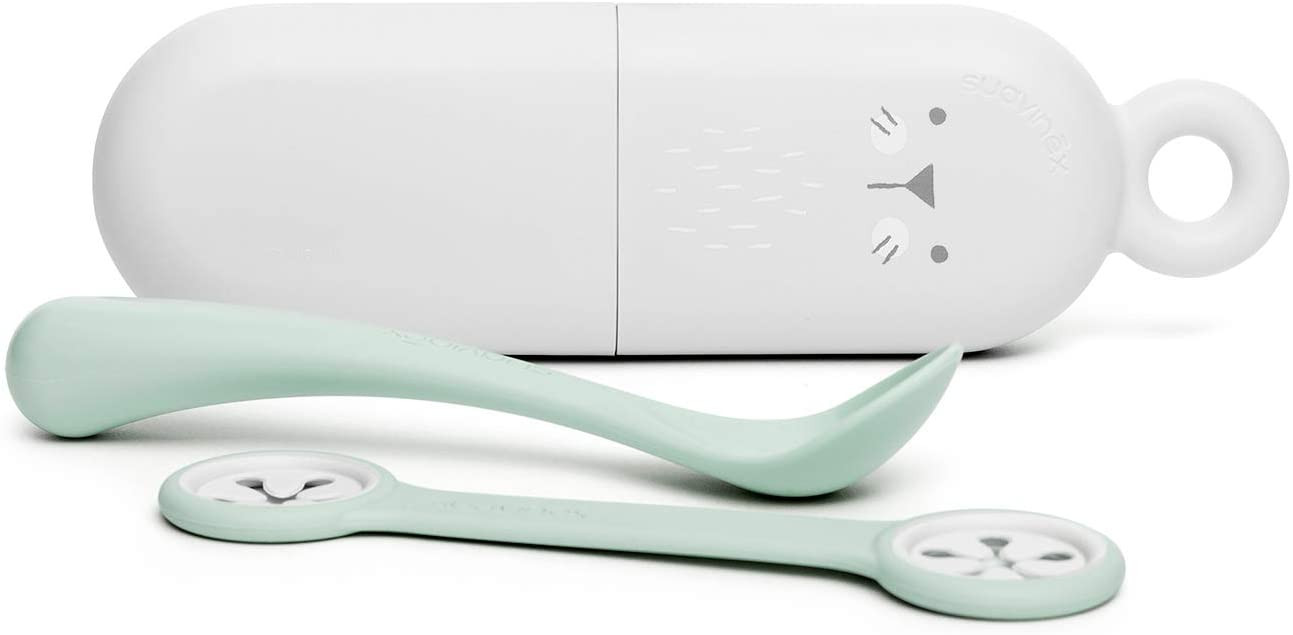 Set de Cubiertos de viaje Suavinex Hygge Baby Verde