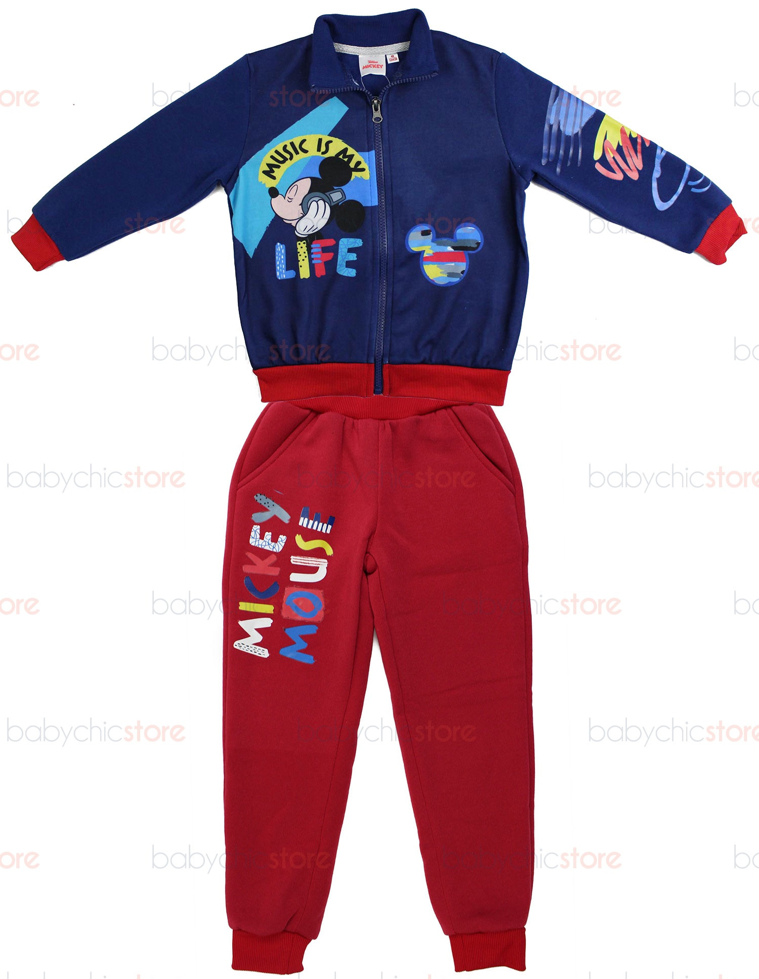 Jogging Set Mickey Mouse - Rosso/Blu - 7 Anni