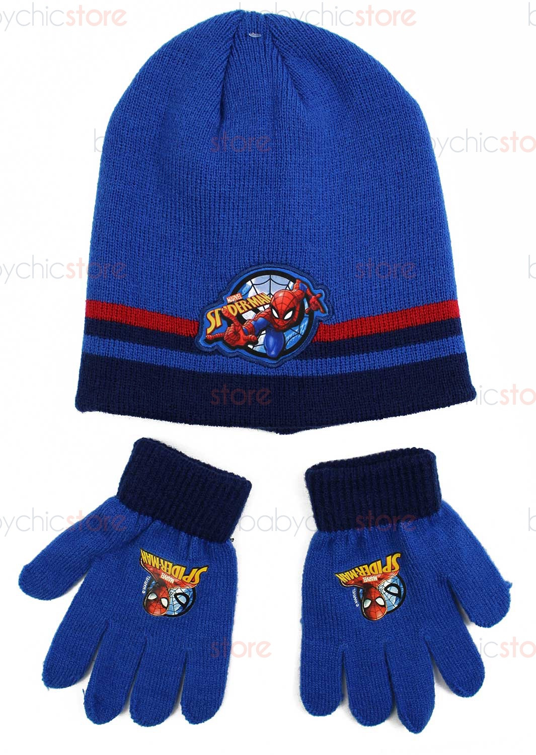Set Cappello e Guanti di Spiderman - Blu/Azzurro