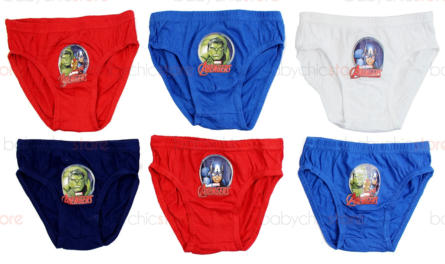 Set di 6 Slip Avengers - 2/3 Anni