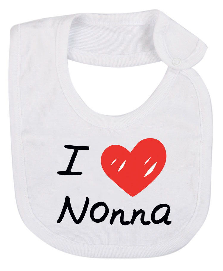 Bavaglino Neonato I Love Nonna