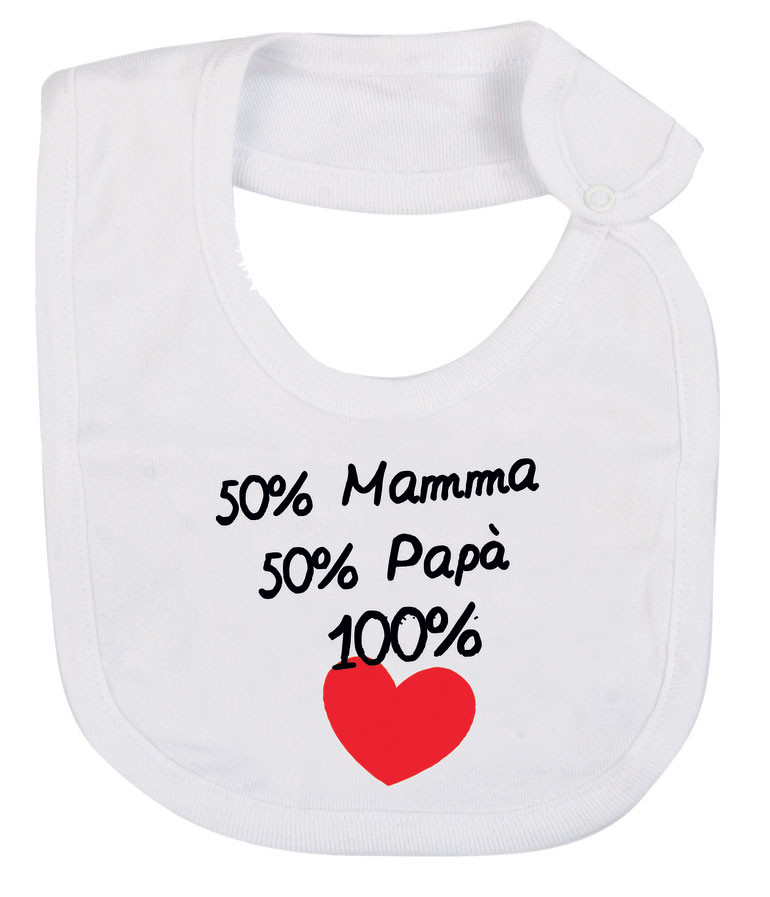 Bavaglino Neonato 50% Mamma 50% Papà