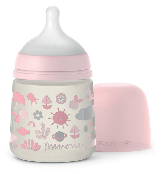 Biberón Suavinex Memoris Rosa - 150 ml