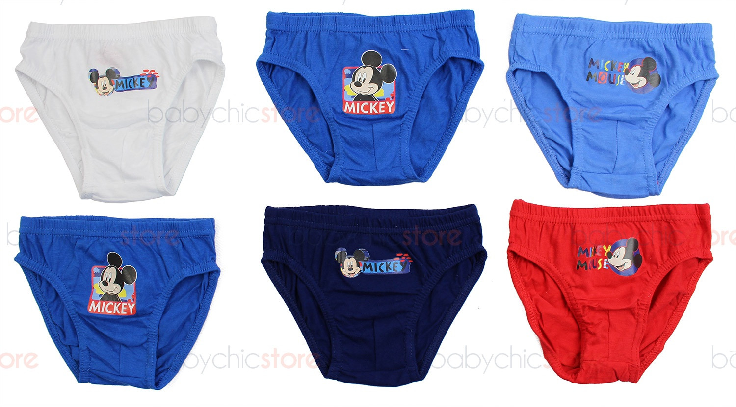 Set di 6 Slip Mickey Mouse