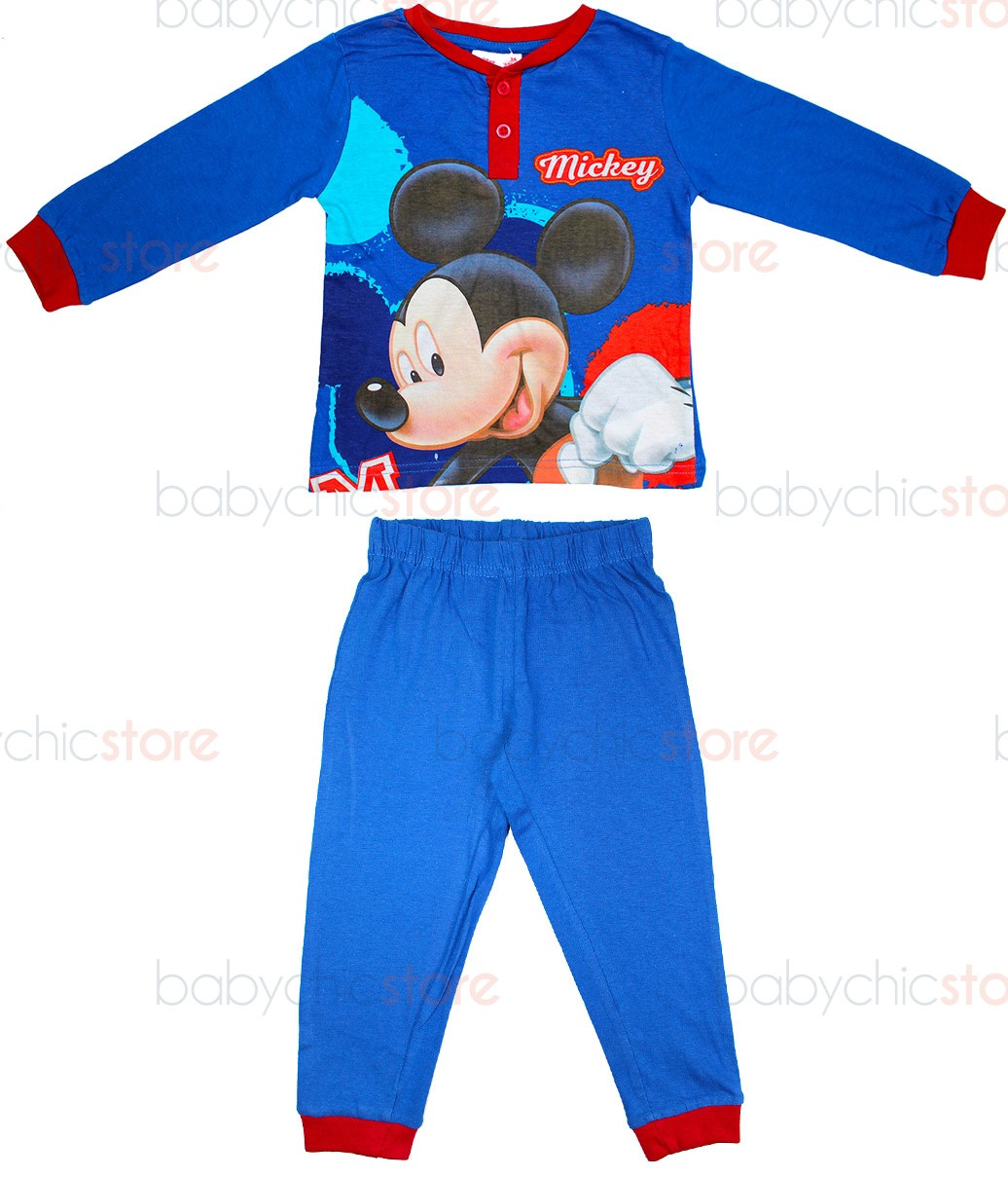 Blauer Micky Maus Frühling/Sommer Pyjama