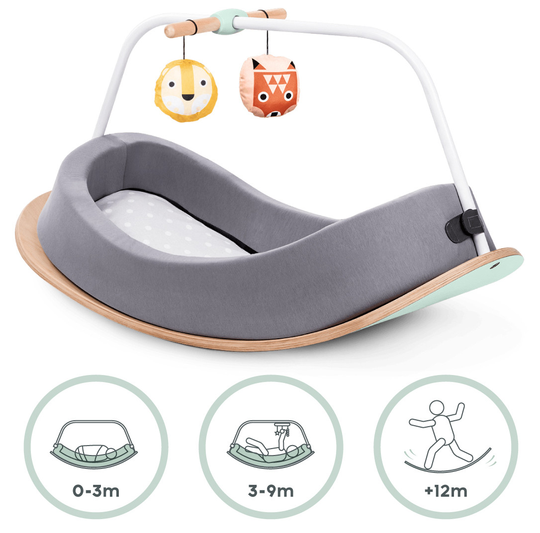 Monläurd Tavola Montessori Ippopotamo - Busy Board In Legno Sensoriale Per Bambini 6 Mesi+