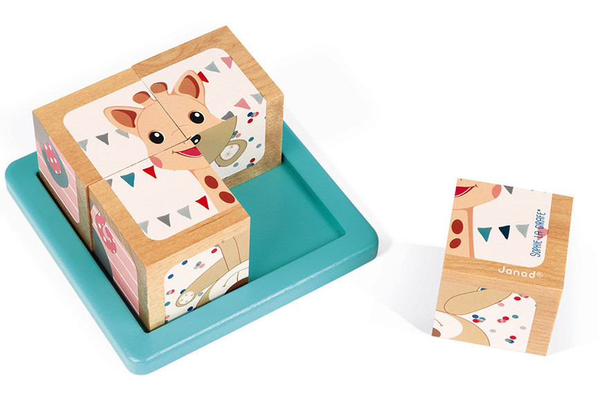 Vassoio 4 Cubi Sophie la Girafe