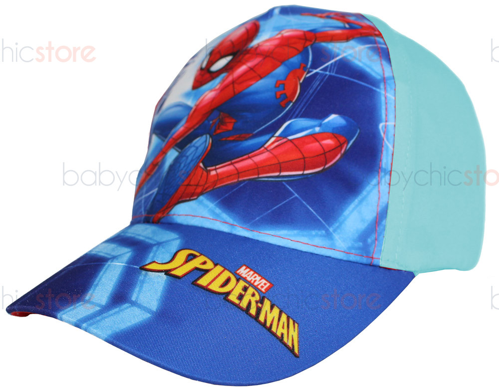 Gorra Spiderman con visera - Azul claro