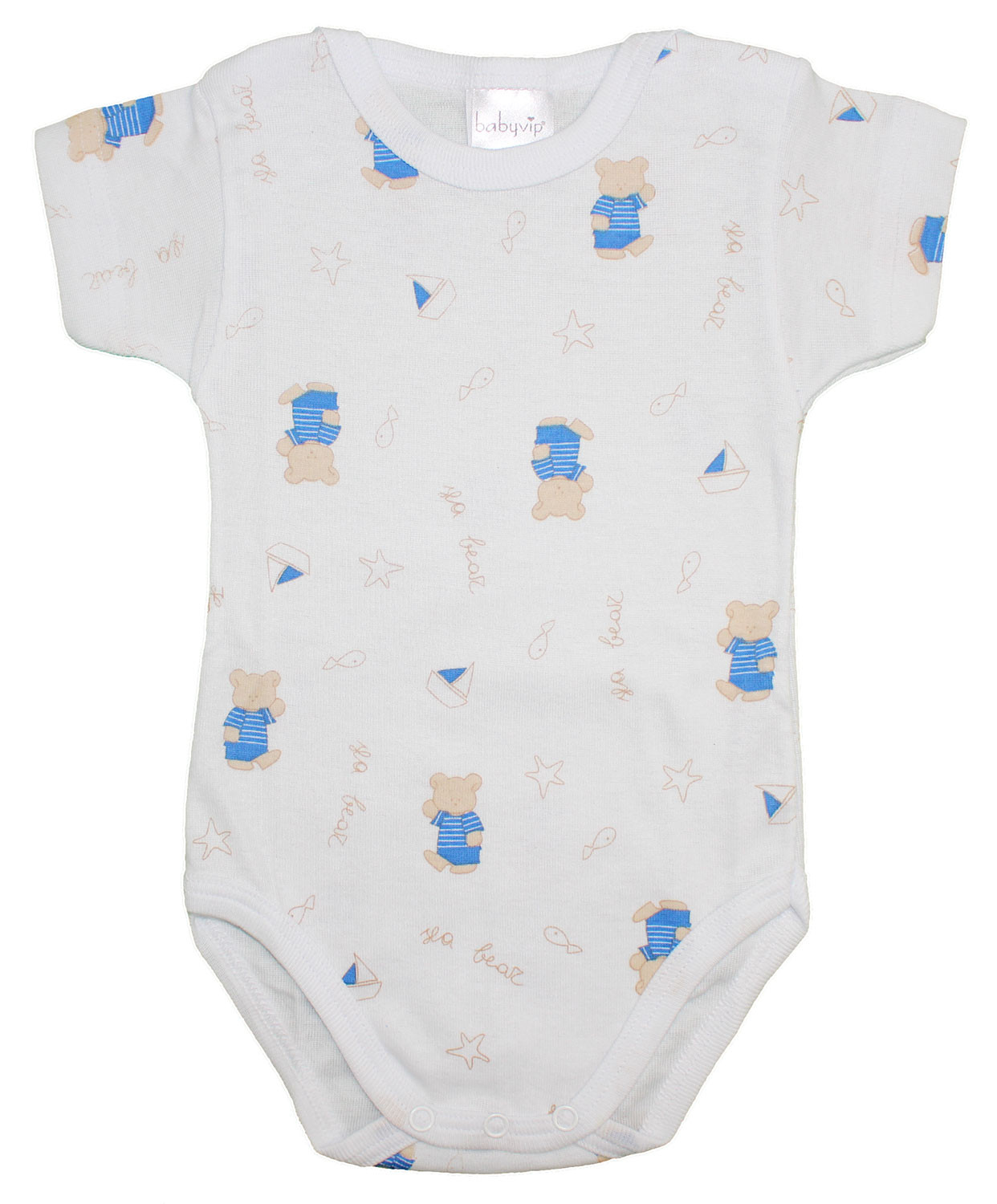 Set 2 Body Neonato a Mezza Manica - Orsetto Azzurro