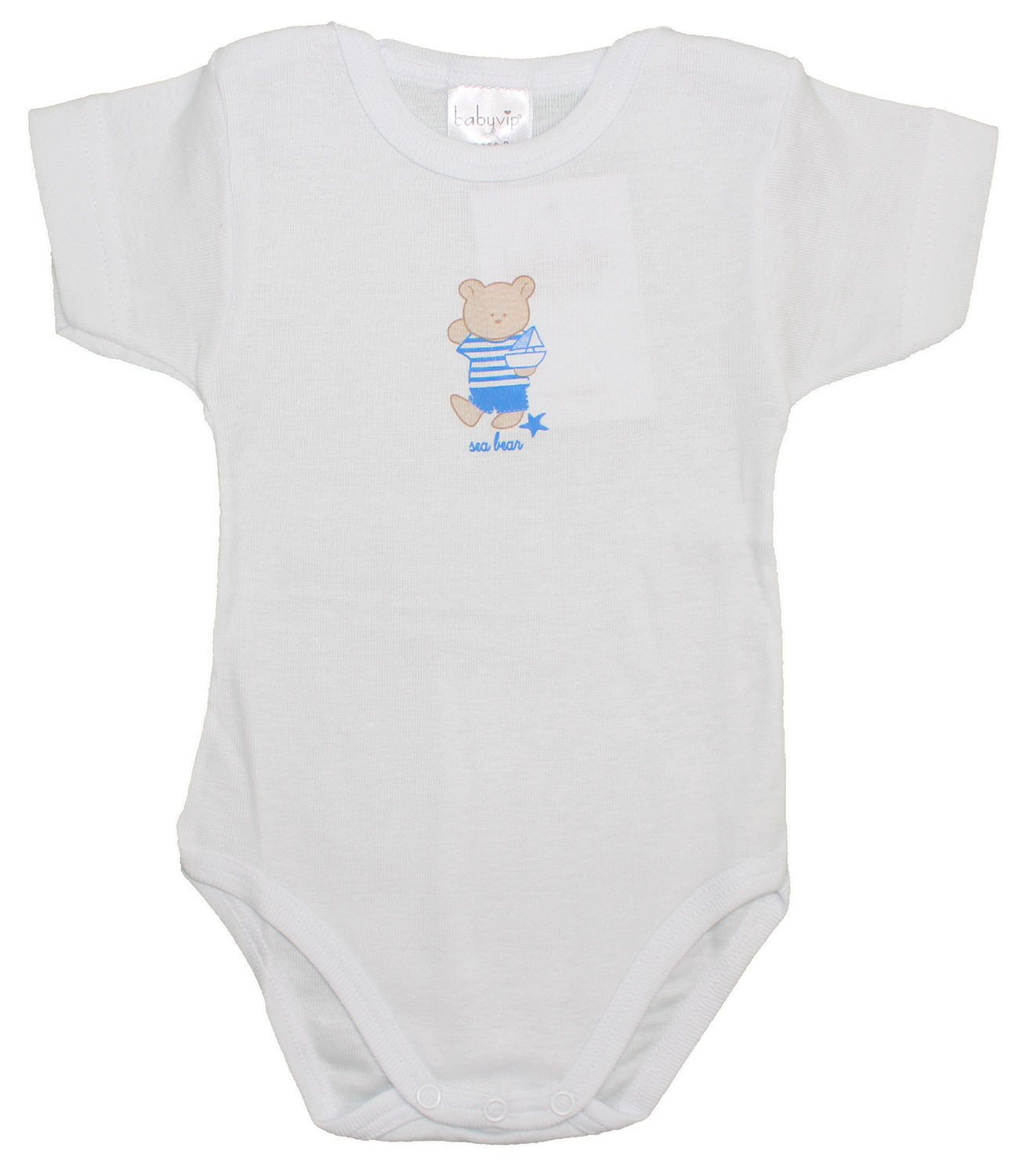 Set 2 Body Neonato a Mezza Manica - Orsetto Azzurro