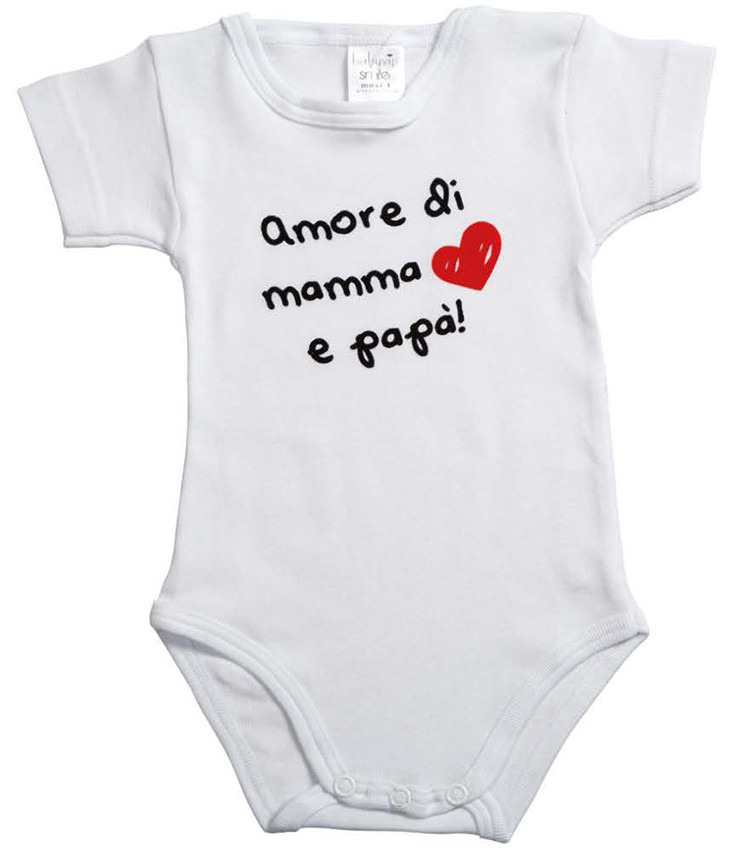 Body à manches mi-longues Amour de papa et maman - 1 mois