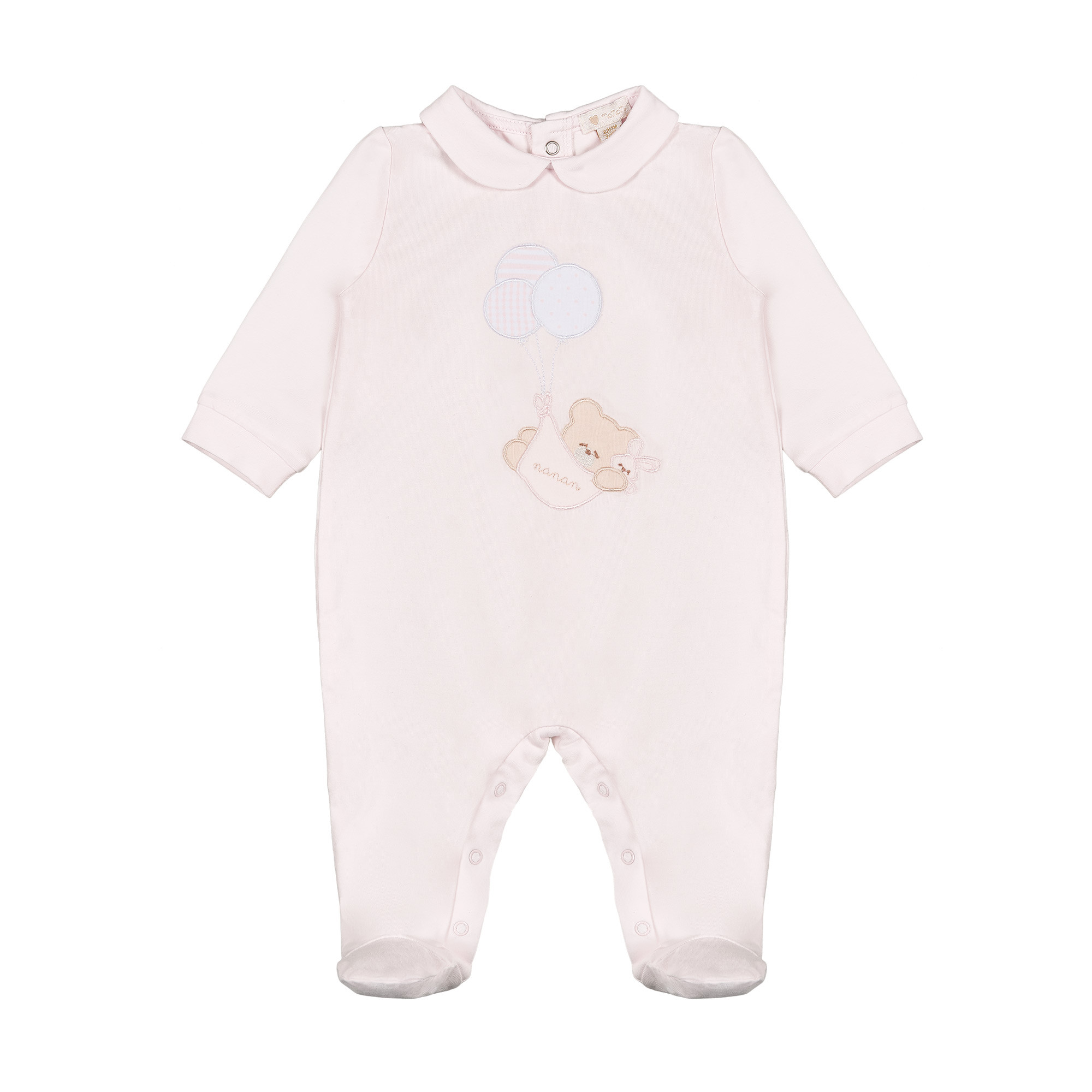 Body rose avec ours en peluche et ballons Nanan