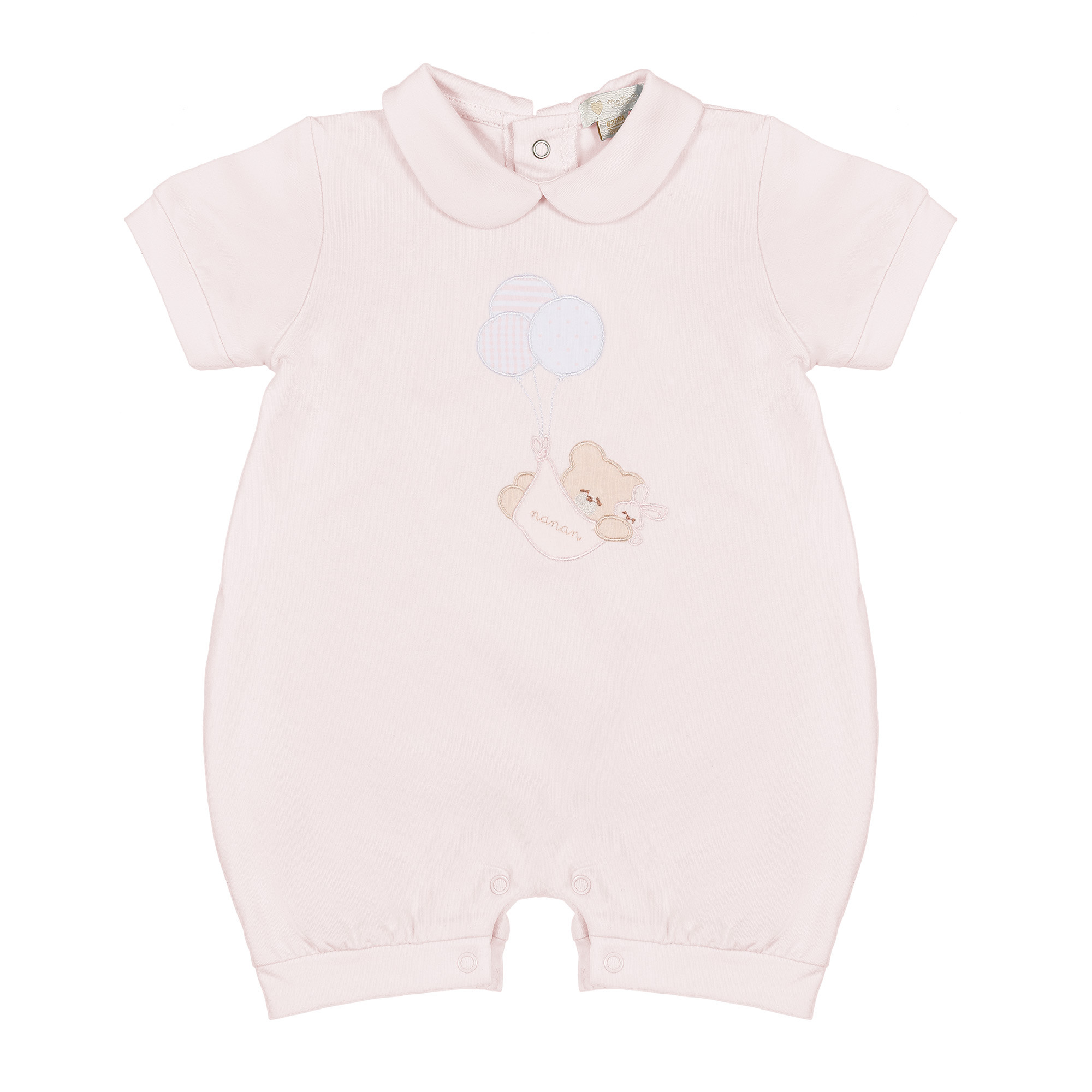 Barboteuse rose avec ourson Nanan et ballons - 6 mois