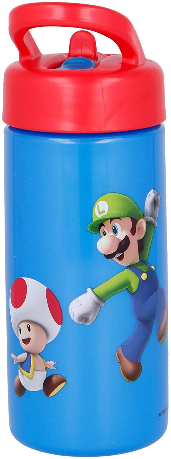 Borraccia Con Cannuccia Mario Bross Grey