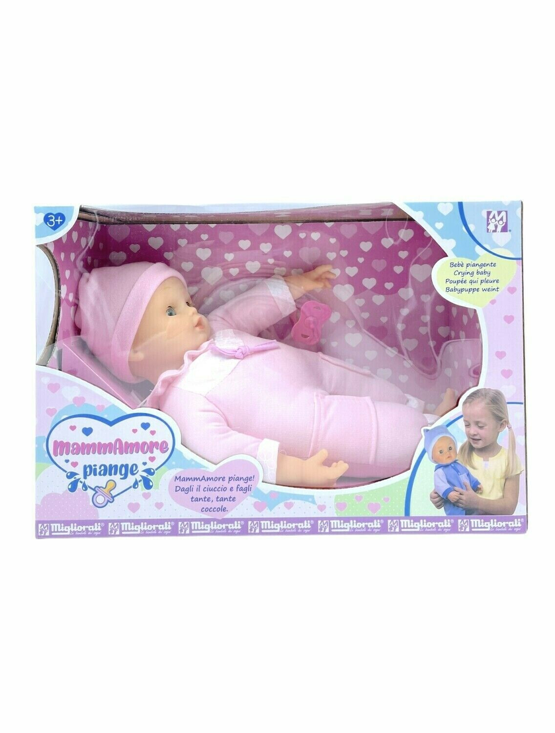 Bambolotto Bimbobello Piangente Rosa