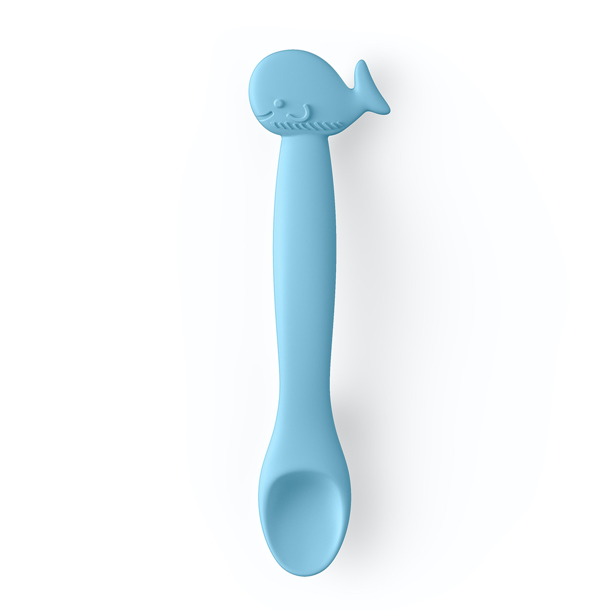 Cucchiaio In Silicone Per Bambini +4 Mesi - Azzurro