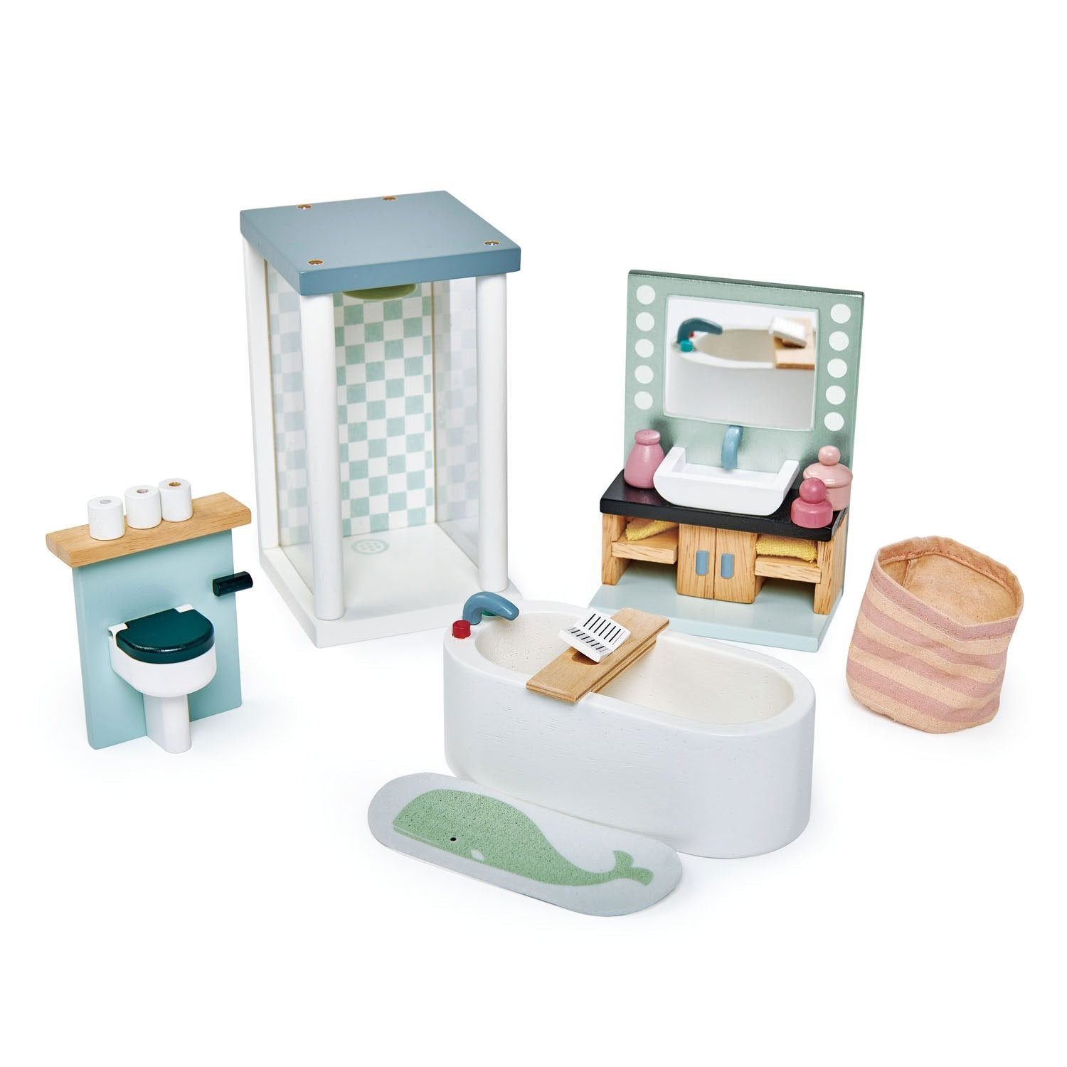 Set Mobili da Bagno per Casa delle Bambole