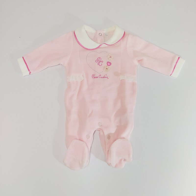 Pierre Cardin Barboteuse Chenille Rose 3/6