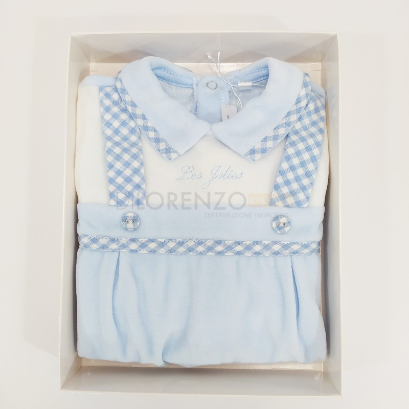 Combishort Sky Chenille 3/6 mois