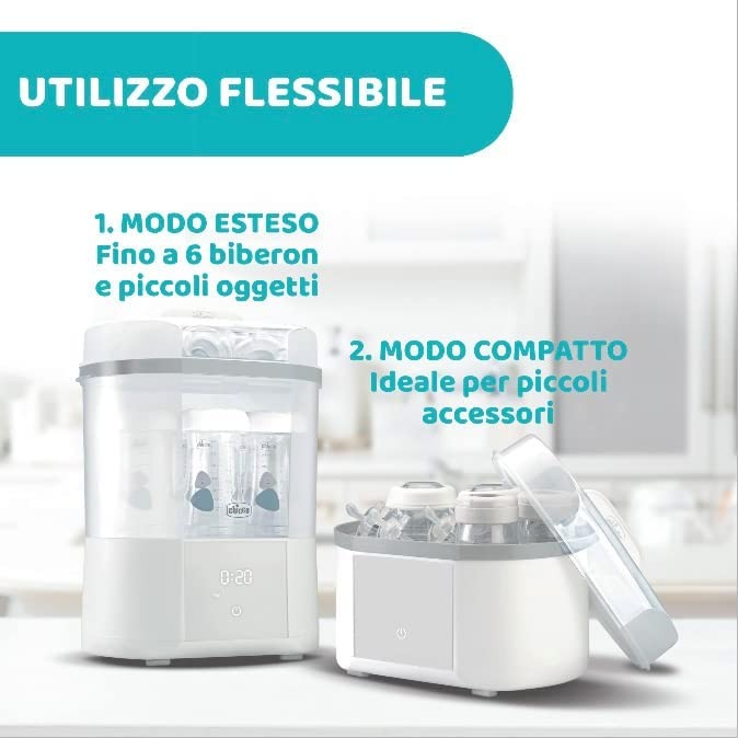 Chicco - Sterilizzatore con Asciugatura + 4 Filtri di Ricambio